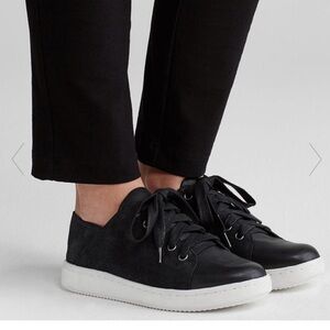 Eileen Fisher Clifton Black Suede Low Top Sneaker Size 9